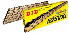 Цепь приводная DID 525VX3 G&B-110 звеньев, для мотоцикла 400-1000cc