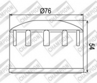 CHAMPION COF064 - фильтр масляый для мотоциклов BMW K 1200/ R 1200 / K1600, замена 11 42 7 673 541 и 11 42 7 719 357 (HF164)