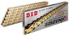 DID 525ZVM-X2 G&G -112 - приводная цепь усиленная для дорожных и внедорожных мотоциклов 600-1300cc, 525ZVM-X DID, 112 звеньев. Мото цепь ДИД 112 525 ZVM-X2