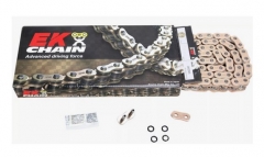 Цепь приводная EK Chain 530ZVX3 GG-120 звеньев Цепь приводная EK 530ZVX3 GG - 120 - усиленная, до 1400см3, золотая, 530 шаг, 120 звеньев