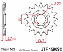 JT JTF1590.13SC - звезда передняя саоочищающаяся для YAMAHA YZF 250 2001-2018, 13 зубов, 520 цепь