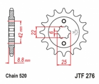 Звезда передняя JT Sprockets JTF276.15