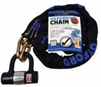 Цепь с замком Oxford 1.4m MTR Chain & Lock Black-Silver Цепь противоугонная OXFORD LK144 MTR CHAIN & LOCK Black-Silver
