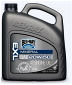 Масло моторное Bel-Ray EXL Engine Oil 20W-50 4 літри BEL-RAY EXL Mineral 4T Engine Oil 4 литра - высококачественное моторное масло для 4-тактных мотоциклов