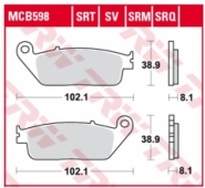 Колодки тормозные дисковые TRW LUCAS MCB598SV