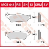 Колодки тормозные дисковые LUCAS MCB648RSI