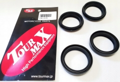 Набор сальников (43X54X11) и пыльников (43x54/59x5,8/13) вилки TourMax FSD-037R TourMax FSD-037R - набор сальников и пыльников вилки HONDA CBR 600/1100, XL 1000V, SUZUKI GSX-R 750 GSF 1200, YAMAHA XV 1600