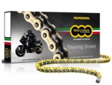 Цепь приводная Regina 530ZRT-118 звеньев, Z-RING (136ZRT-118) Цепь приводная Regina 136ZRT 118 = 530ZRT-118 звеньев, Z-RING, 530 шаг, 118 звеньев, 1000 см3, TOURING - STREET , золотая