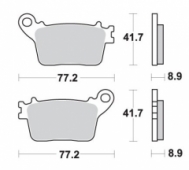SBS 834HF - комплект карбоновых задних колодок HONDA CBR600/1000, SUZUKI GSX-R600/750/1000/, YAMAHA R1