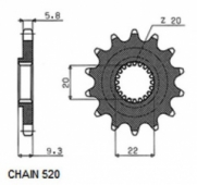 Sunstar SUN 3B013 - звезда передняя под 520 цепь, на 13 зубьев, для KAWASAKI KX-F 250 2006-2018, замена для JTF1446.13