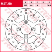 Тормозной диск TRW LUCAS MST259