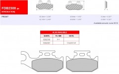 Тормозные колодки FERODO FDB2308SG