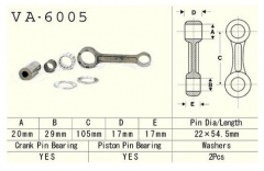 VESRAH VA-6005 - шатун YAMAHA YZ 125 1986-1996