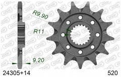 Звезда передняя Afam 24305+13 для KAWASAKI KX 250F 2006-2017 (JTF1446.13SC) AFAM 24305+13 - звезда передняя самоочищающаяся KAWASAKI KXF 250 2006-2017