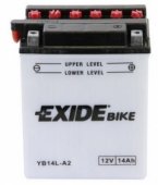 Аккумулятор для мотоцикла EXIDE EB14L-A2 (YB14L-A2, 14А*ч-175А)