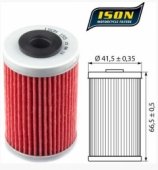 ISON 155 - фильтр масляный KTM SX/EXC/LC4 DUKE 125/200/390/620/640/690, замена для HF155