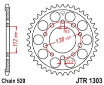 JT JTR1303.43 - звезда задняя HONDA CB500F/R/X 2013-2015, под 520 цепь, 43 зуба, джити JTR 1303 