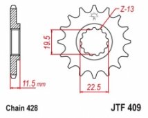 Звезда передняя JT Sprockets JTF409.16