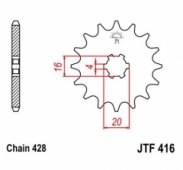 Звезда передняя JT Sprockets JTF416.13