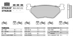 BREMBO 07YA39SP - колодки тормозные дисковые, замена для 1D7-W0046-00, 2S3-W0046-00, 3P6-W0046-50, 5JW-W0046-00, 5PS-W0046-00