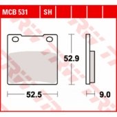 Колодки тормозные TRW/LUCAS MCB531SH