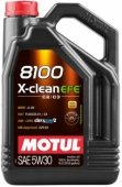 Масло моторное 100% синтетическое Motul 8100 X-CLEAN EFE 5W-30 - 5 литров
