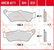 Колодки тормозные дисковые TRW MCB671