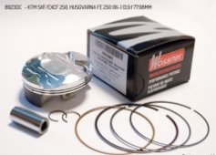 Поршень в сборе KTM (4T) SXF 250 (SX-F250), EXCF 250 (EXC-F250) 16-17, HUSQVARNA FE 250 16-17 13,9:1 (77.96MM) (WOSSNER 8923DA)