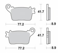 SBS 834LS - комплект синтетических задних колодок HONDA CBR600/1000, SUZUKI GSX-R600/750/1000/, YAMAHA R1 для агрессивной езды