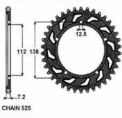 Звезда задняя Sunstar 1-4483-41