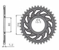 Звезда задняя SunStar 1-4347-43