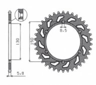 SunStar 1-3592-52 - звезда задняя YAMAHA YZ/YZF/WRF 1999-2020 (JTR251.52), под 520 цепь, 52 зуба