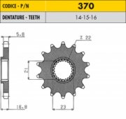 Звезда передняя SunStar SS 37016