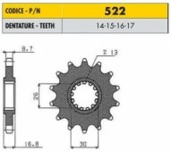 Зірка передня SunStar SS 52216 для HONDA CBR 1000RR 2004-2016, CBF 1000, CBR 900/929/954 (JTF333.16)