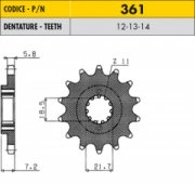Звезда передняя SunStar 36113
