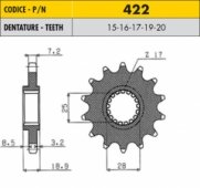 Звезда передняя SunStar 42216