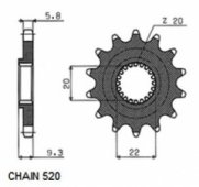 Sunstar SUN 3B013 - звезда передняя под 520 цепь, на 13 зубьев, для KAWASAKI KX-F 250 2006-2018, замена для JTF1446.13