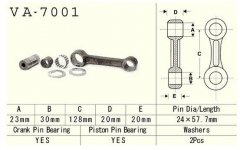 VESRAH VA-7001 - шатун в сборе SUZUKI RM 250 (RM250) 1989-1998