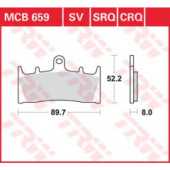 TRW LUCAS MCB659SRQ - колодки тормозные дисковые