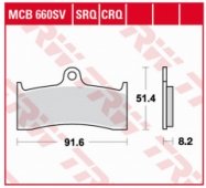 TRW LUCAS MCB660SV - комплект синтетических дисковых передних колодок