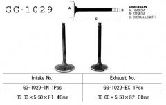 VESRAH GG-1029-IN - клапан впускной 35x5,5x81,4 мм для HONDA TRX 450 ES/FE/S 1998-2004 (OEM: 14711-HN0-670,14711-HN0-A00)