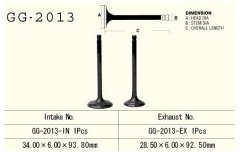 VESRAH GG-2013-IN - клапан впускной 34x6x93,8мм для YAMAHA YFM 250 1989-2009, TW 200 1987-2009, XT 225, TTR 230 (OEM: 5H0-12111-00,5H0-12111-02)