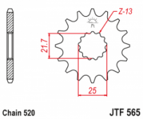 Звезда передняя JT JTF565-13SC