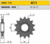 Sunstar SS 34114 - звезда ведущая (передняя) стальная, 14 зубцов, под 520 цепь