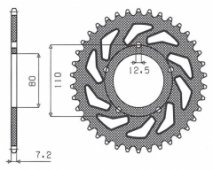 Звезда задняя SunStar 1-4335-40