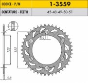 Звезда задняя SunStar 1-3559-51