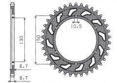 Звезда задняя Sunstar 1-5601-47 для Yamaha FZS 600 FAZER 1996-2003 (JTR859.47)