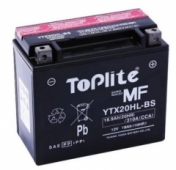 Аккумулятор мотоциклетный Toplite YTX20HL-BS (18A*ч-310А)