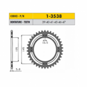 Звезда задняя Sunstar 1-3538-45