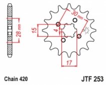 Звезда передняя JT Sprockets JTF253.16